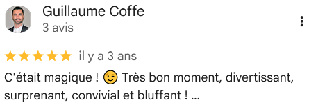 C'était magique ! 😉 Très bon moment, divertissant, surprenant, convivial et bluffant ! …
